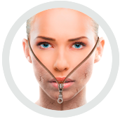 Imagen de un rostro mostrando los resultados de una terapia de Laser HiperFraccionado